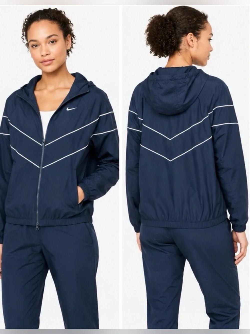 Nike Women's Sportswear Windrunner Woven Jacket Navy Blue Medium